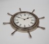 AL48250 - Aluminum Ship Wheel Clock (7082), 18"